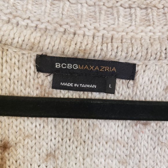 Alpaca Knit Dress size Large  crochet‎ button front Neutral bcbg y2k - Picture 3 of 14